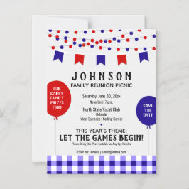 Invitación Magnética Picnic De Verano ・ Barbacoa ・ Reunión ・ Cumpleaños