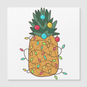 Invitación Magnética Piña de Navidad Tropical