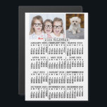 Invitación Magnética Plantilla de fotos de Personalizados de White 2 20<br><div class="desc">Este calendario magnético personalizado de 2025 años muestra los días de la semana de cada mes en negrita negro fácil de leer sobre fondo blanco. Añade fácilmente tus propias fotografías horizontales y verticales a la parte superior. Este es un imán simple y moderno para ayudarle a conquistar el año nuevo....</div>