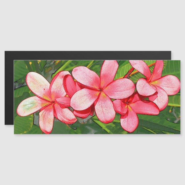 Invitación Magnética plumeria (Anverso/Reverso)