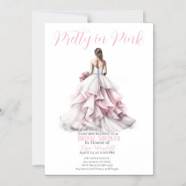 Invitación Magnética Pretty in Pink Bridal Shower Invitation 