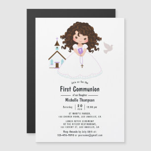 Invitación Magnética Primera Comunión de Niña