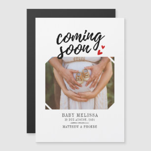 Invitación Magnética Próximamente Embarazo De Niña Bebé