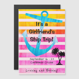 Invitación Magnética Puertas De Cruceros Magnet Girlfriend En Rosa Cali