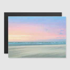 Invitación Magnética Puesta de sol abstracta en la playa de La Haya