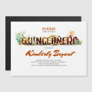 INVITACIÓN MAGNÉTICA QUINCEANERA MEXICANA CUMPLEAÑOS 15