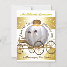 Quinceanera Princess Carriage Save the Date