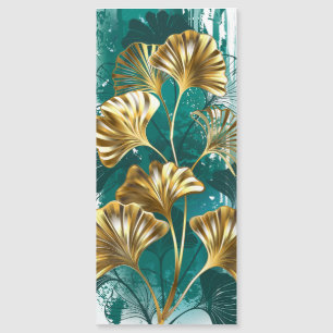 Invitación Magnética Rama con hojas doradas Ginko Biloba