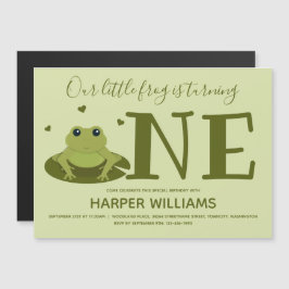 Invitación Magnética Rana que convierte a un animal verde en primer cum