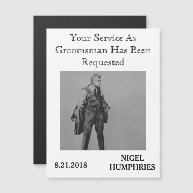 Invitación Magnética Recordatorio de Padrino o Acompañante (Anverso/Reverso)