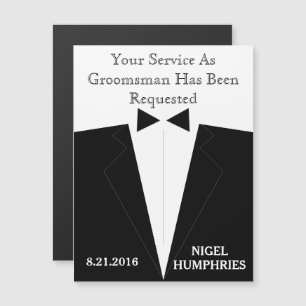 Invitación Magnética Recordatorio del mejor hombre o groomsman