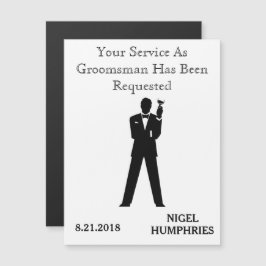 Invitación Magnética Recordatorio del mejor hombre o groomsman
