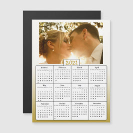 Invitación Magnética Regalos de Favor de Foto de Boda Oro 2021