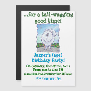 Invitación Magnética Regalos y accesorios de Pomerania Blanca