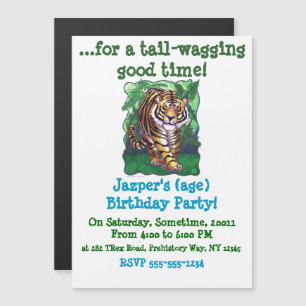 Invitación Magnética Regalos y accesorios para tigres