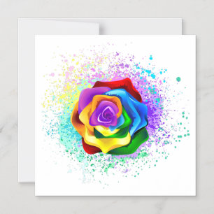 Invitación Magnética Rosa arcoiris colorido