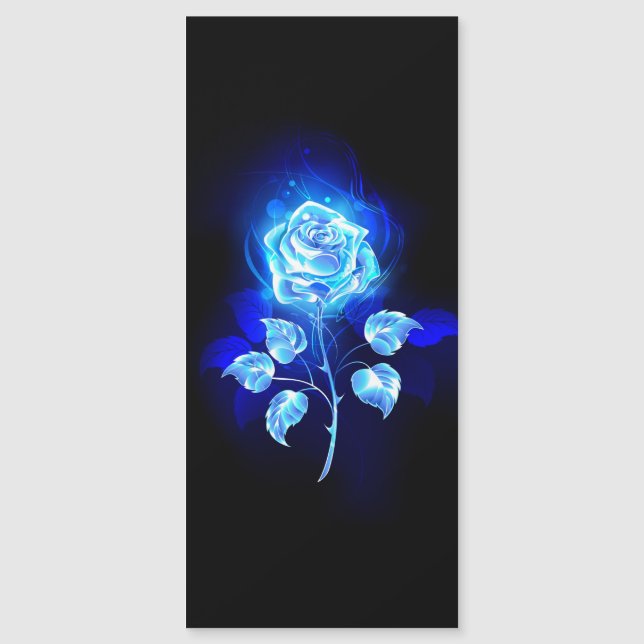 Invitación Magnética Rosa Azul Ardiente (Anverso)