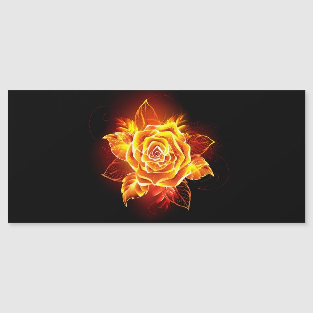 Invitación Magnética Rosa de incendios en auge (Anverso)