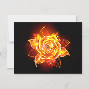 Invitación Magnética Rosa de incendios en auge