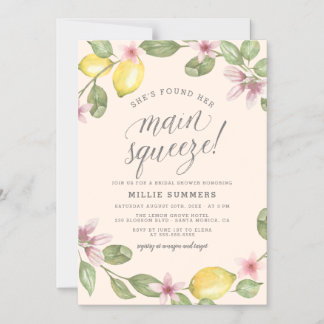 Invitación Magnética Rosa | Lemon Wreath Main Squeeze Brieze Shower