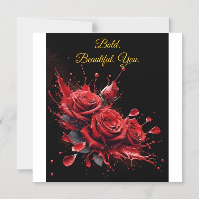 Invitación Magnética Rosas en flor - Cumpleaños elegante (Anverso)