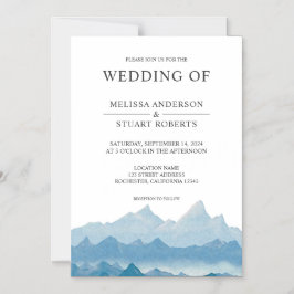 Invitación Magnética Rústica cordillera azul