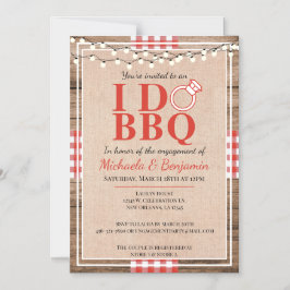 Invitación Magnética Rústico I Do BBQ Engagement Party Couples Shower