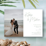 Invitación Magnética Sage Green Whimsical Script Moderno Ahorra La Fech<br><div class="desc">Sage Green Whimsical Script Minimalista Boda Moderna Guardar la tarjeta magnética de fecha. Celebra tu día especial con este elegante y hermoso diseño de invitación a la boda para embellecer tu ocasión especial. Todos los textos están preorganizados para que puedas personalizarlos fácil y rápidamente con tus propios detalles.</div>