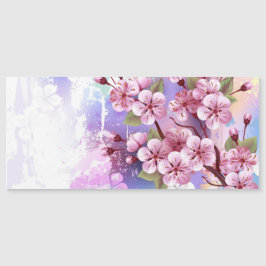 Invitación Magnética Sakura rosa sobre fondo de pintura