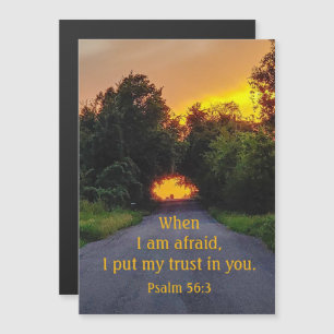 Invitación Magnética Salmo motivador de la Biblia Verse 56:3