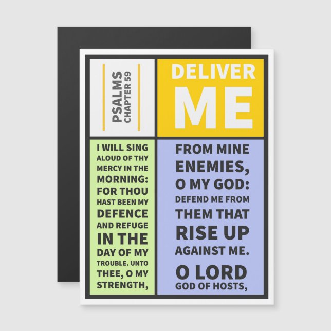 Invitación Magnética Salmos capítulo 59 (Anverso/Reverso)