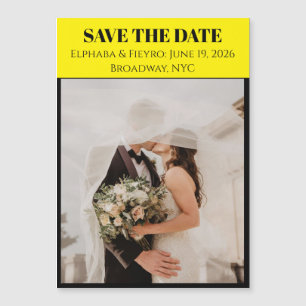 Invitación Magnética Save the Date Inspirado en Playbill