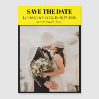 Invitación Magnética Save the Date Inspirado en Playbill