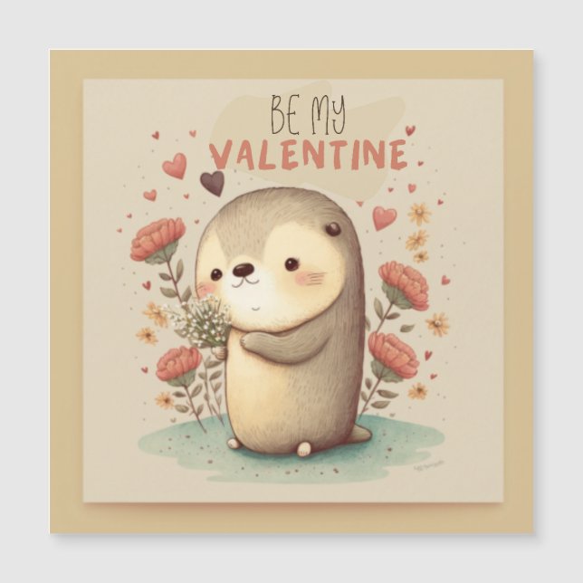 Invitación Magnética Sé mi Valentine (Anverso)