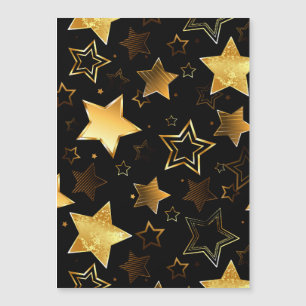 Invitación Magnética Seamless pattern with Golden Stars