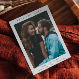Invitación Magnética Sencillo Ahorro de Fecha de Boda con Foto