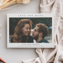 Invitación Magnética Sencillo Ahorro de Fecha de Boda con Foto