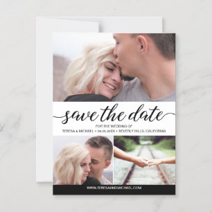 Invitación Magnética Sencillo Aviso de Boda Guardar la Fecha