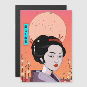 Invitación Magnética Ser Bella Chica Geisha