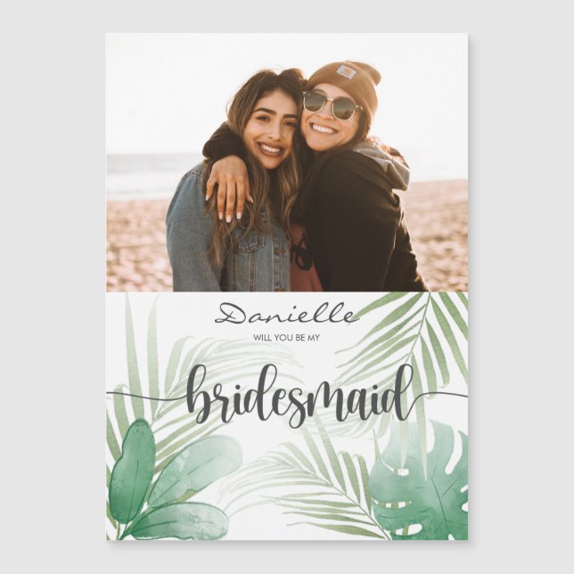 Invitación Magnética ¿Serás mi Boda de la dama de honor? (Anverso)