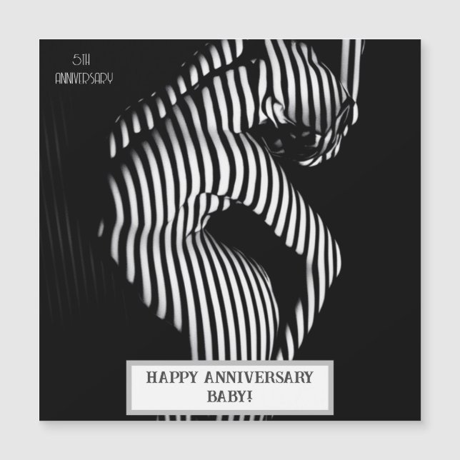 Invitación Magnética Sexy Boda Aniversario travieso (Anverso)