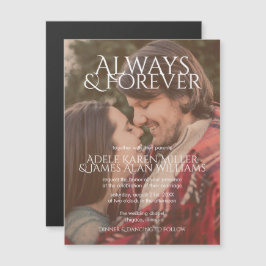 Invitación Magnética Siempre y para siempre | Foto Personalizado | BODA