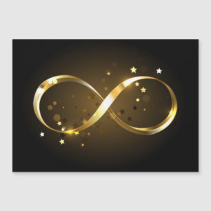 Invitación Magnética Símbolo de Infinito Dorado