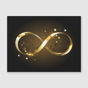Invitación Magnética Símbolo de infinito dorado
