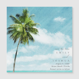 Invitación Magnética Simple Destino Boda De Playa Guardar La Fecha