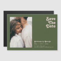 Simple Retro Olive Green Horizontal Guardar La Fec