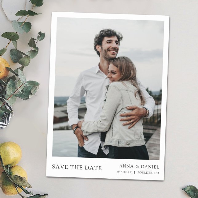 Invitación Magnética Simple y moderno Save the Date Photo (Subido por el creador)
