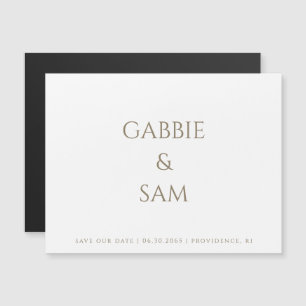 Invitación Magnética Simplicidad Boda Guarda nuestra Fecha