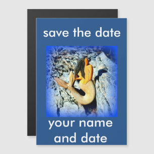 Invitación Magnética sirena de aspecto azul