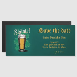 Invitación Magnética ¡Slàinte! Pinta de cerveza del Día de San Patricio